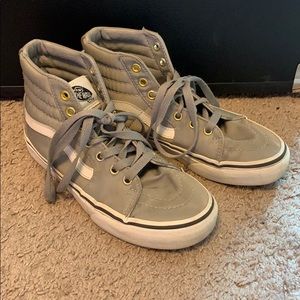 Gray high-top youth vans